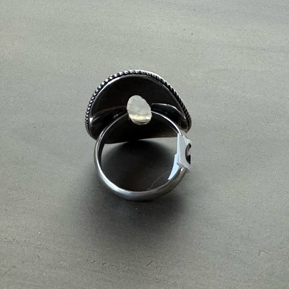 Large Moonstone Shield Ring - Picture 7 of 13